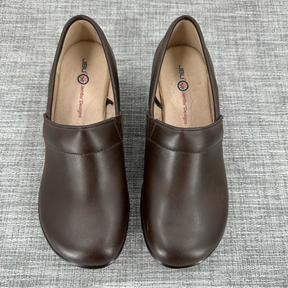 JBU Jambu Cordoba Slip on Clogs Shoes US 7 M Brown Leather Comfort - Picture 2 of 16